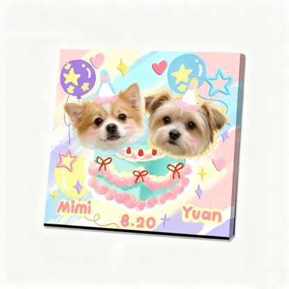 Custom Pet Portrait Wall Art | Personalized Pet Canvas Print | Dog Cat Micro Spray Painting