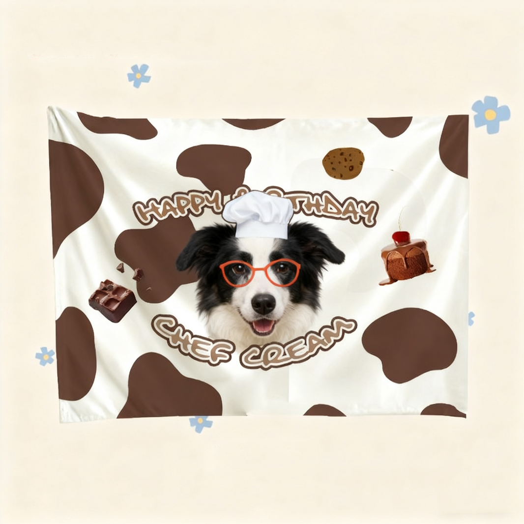 Custom Pet Birthday Tapestry | Personalized Dog Cat Party Decor