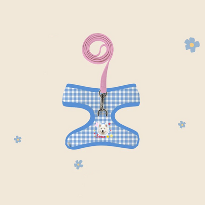 Custom Pet Portrait Harness & Leash Set | Personalized Dog Cat Walking Gear | Pet Gift