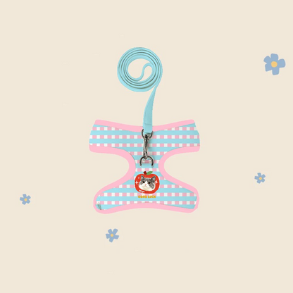 Custom Pet Portrait Harness & Leash Set | Personalized Dog Cat Walking Gear | Pet Gift