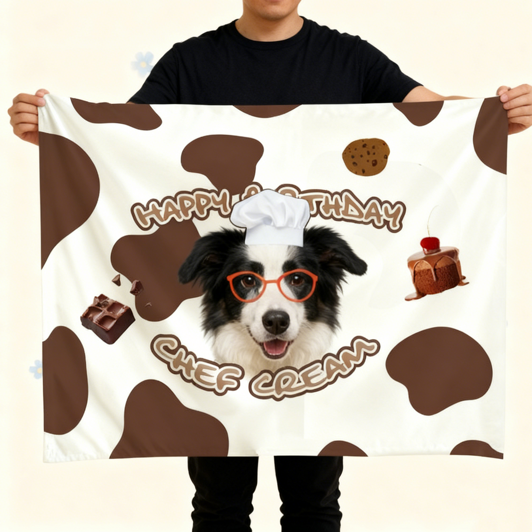 Custom Pet Birthday Tapestry | Personalized Dog Cat Party Decor