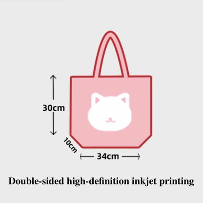 Custom Pet Portrait Canvas Tote Bag | Personalized Cat Dog Handbag | Daily Purse Gift
