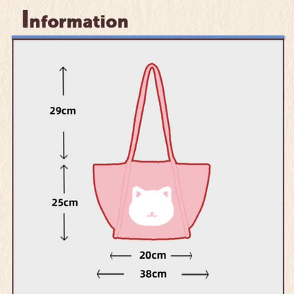 Custom Cat Portrait Canvas Tote | Personalized Cat Shoulder Bag | Pet Lover Gift