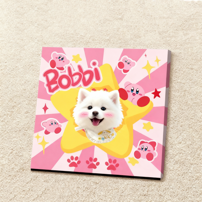 Custom Pet Portrait Wall Art | Personalized Pet Canvas Print | Dog Cat Micro Spray Painting